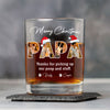 Custom Photo Merry Christmas Thanks For Picking Up My Poop And Stuff Whiskey Glass Gift For Dad HO82 894410