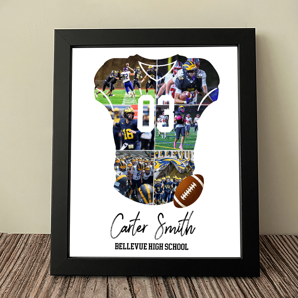 Senior 2026 Football Photo Collage Personalized Picture Frame HO82 900718