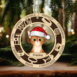 Personalized Gift Lovable Friendly Funny Cat, Wooden Ornament For Cat Lover, Cat Mom and Cat Dad - Best Christmas Gift Idea HO82 891727