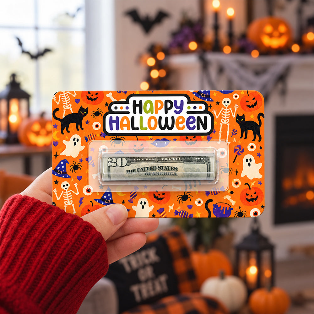 Personalized Happy Halloween Money Holder Card, Spooky Cash Gift For Family & Friends LM32 669993