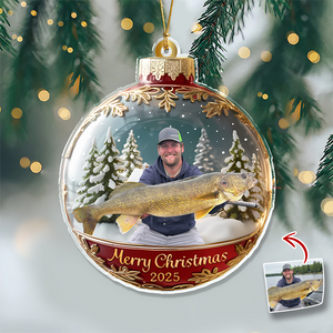 Custom Photo Acrylic Ornament Personalized Christmas Gifts For Fishing Lovers HA75 898380