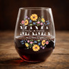 Custom Name We Love You Mom Flower Wine Glass CH07 910384