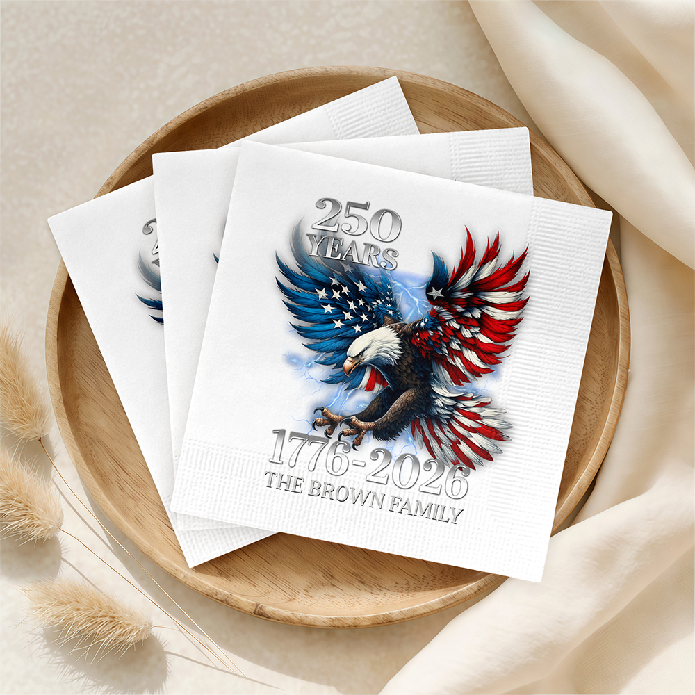 Personalized 250th Anniversary Eagle Patriotic Napkins LM32 899995