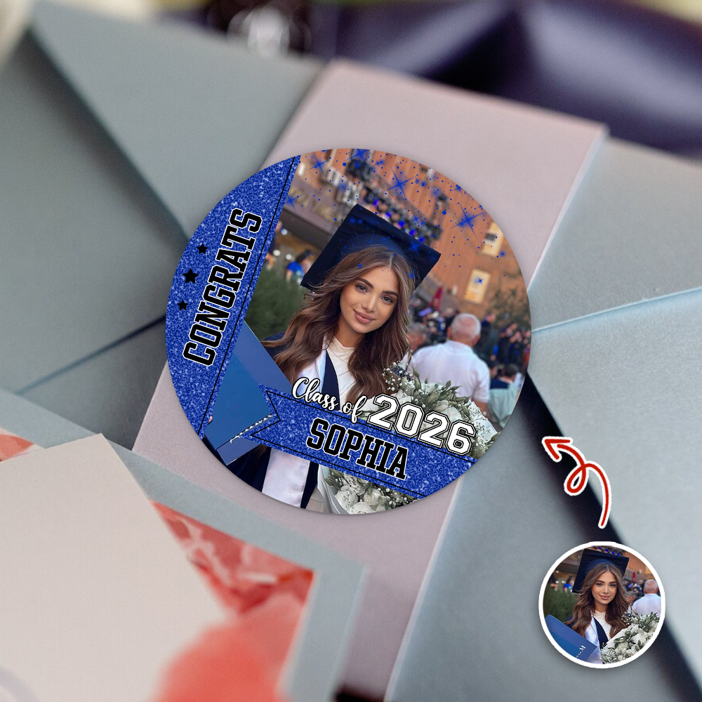 Custom Photo Congrats 2026 Graduation Roll Sticker HA75 920444