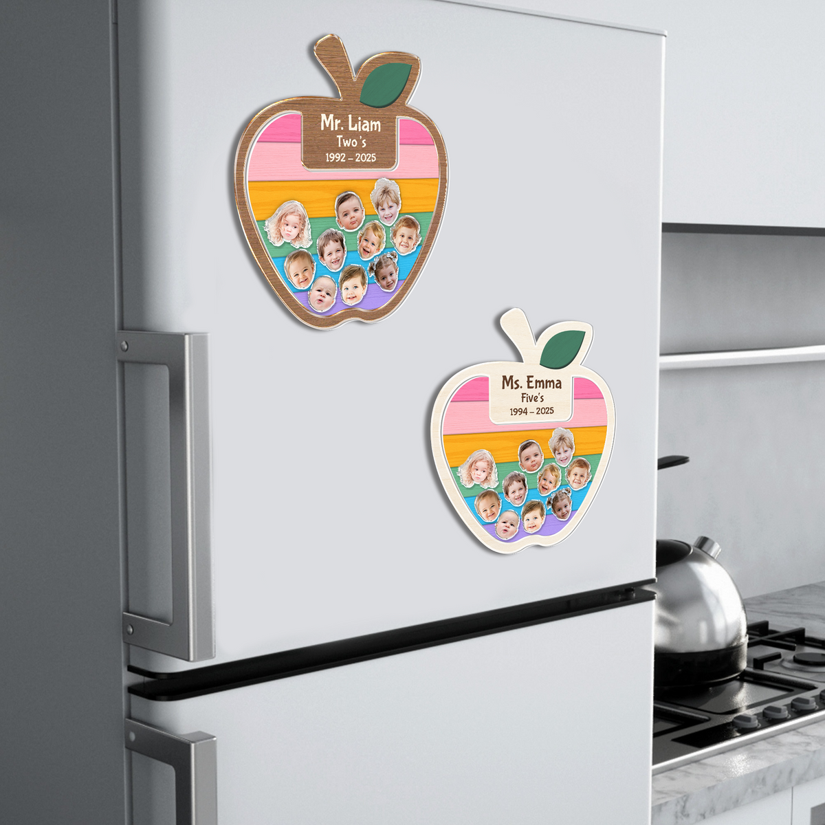Custom Photo Thank You Teacher – Personalized Apple Shaker Locker Magnet Gift From Students HO82 894426