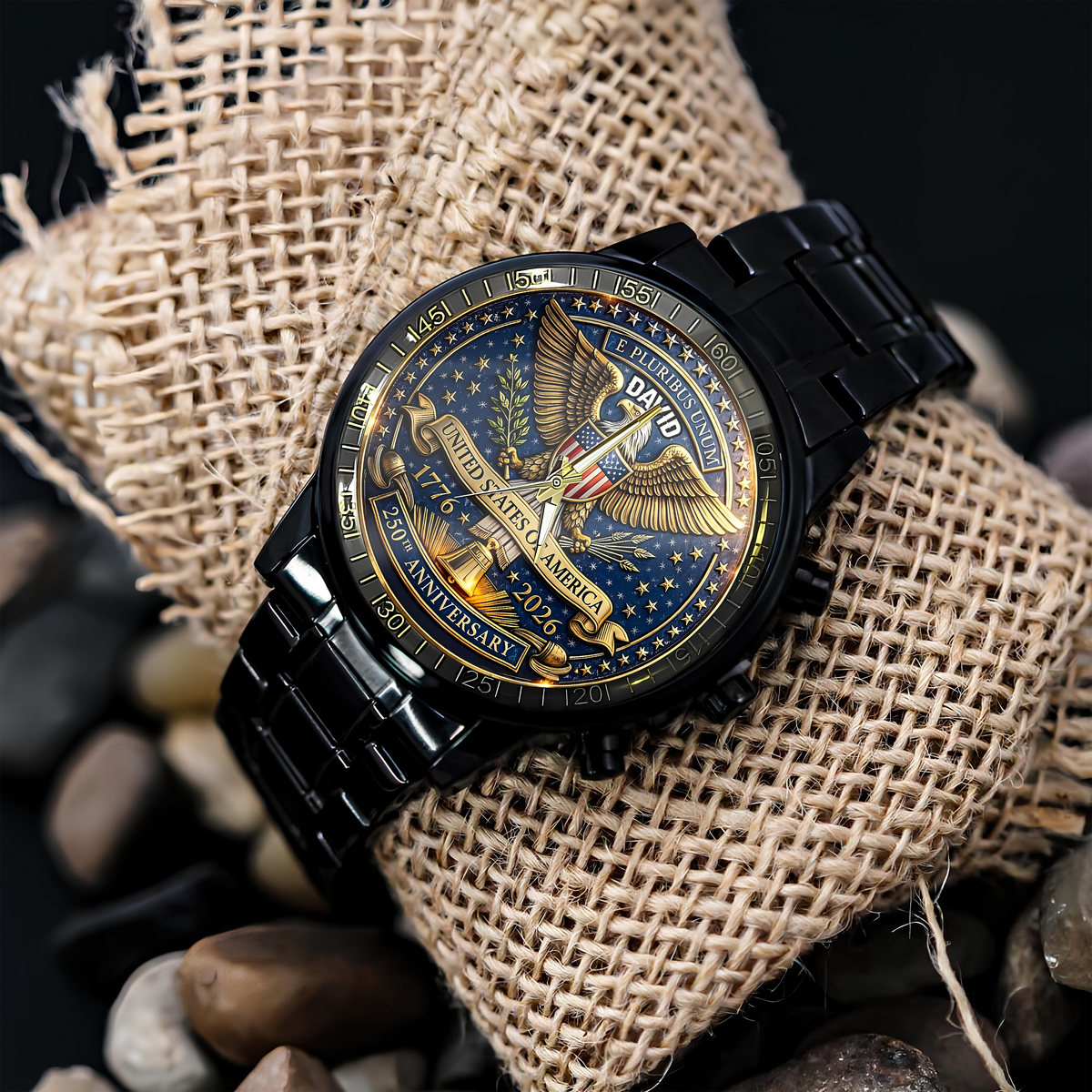 Custom Name America 250th Anniversary 1776 - 2026 Patriotic Wrist Watch CH07 911164