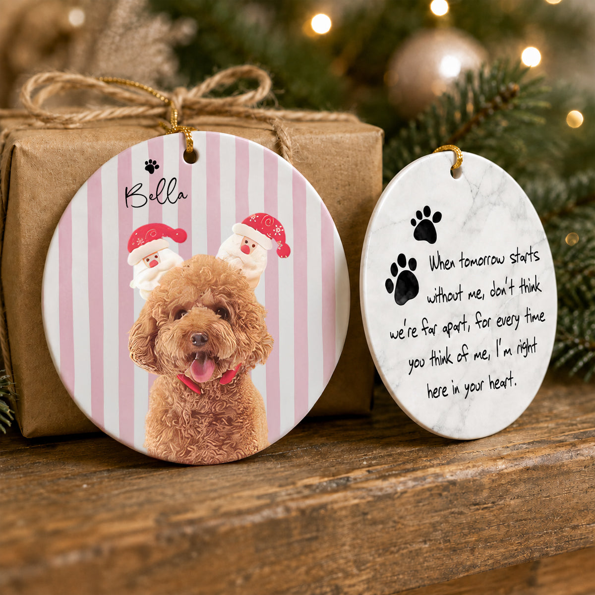 Custom Photo You Were My Favorite Hello And My Hardest Goodbye Pet Memorial Ceramic Ornament LM32 669741