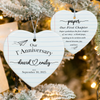 Personalized First Anniversary Heart Ceramic Ornament Our First Chapter Paper Anniversary Gift LM32 670059