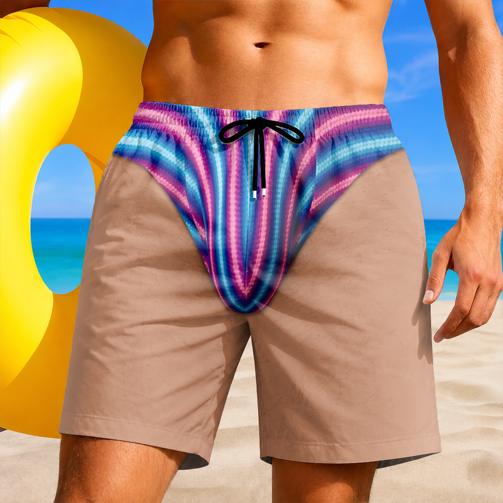 Personalized Funny Underwear Illusion Beach Shorts CH07 180150