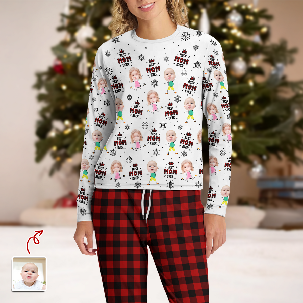 Custom Photo Best Nana Ever Gigi Papa Funny Children - Personalized Sleepwear CH07 899168