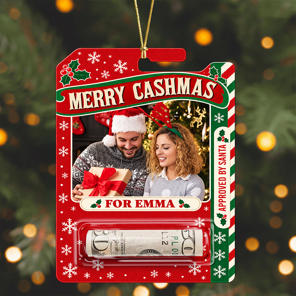 Custom Photo Merry Cashmas Money Holder Ornament TH10 171099