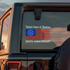 United States of America 250th Anniversary - Celebrate USA Birthday 1776-2026 Car Window Decal Sticker CH07 910218