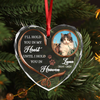 Custom Photo Cat Memorial Gifts - Personalized Heart Glass Ornament LM32 895895