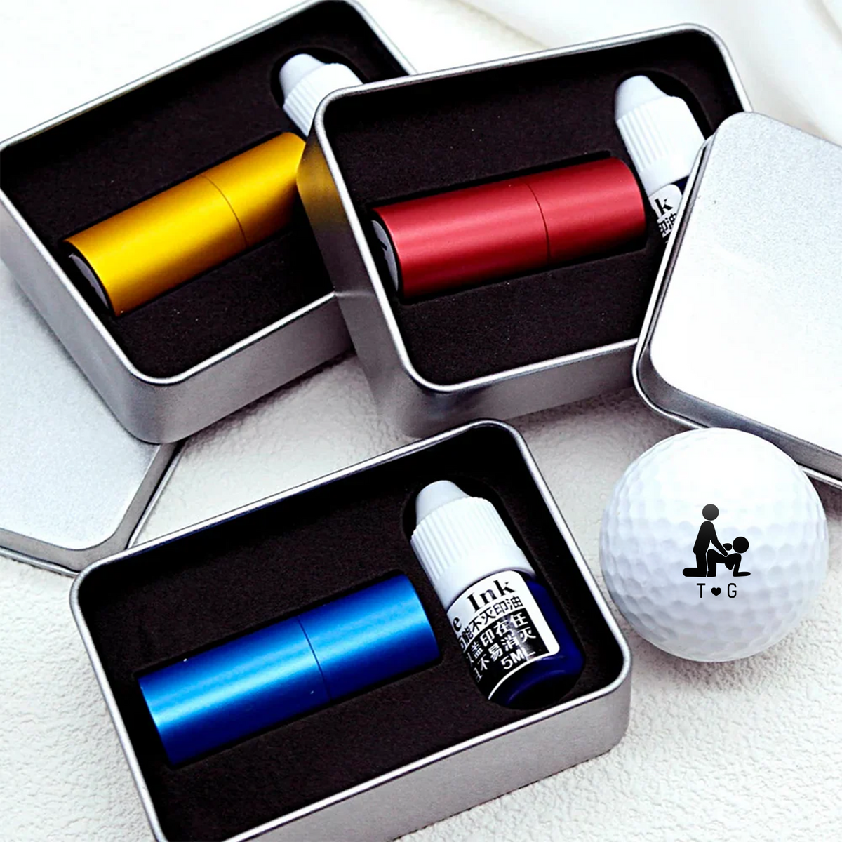 Personalized Funny Couple Golf Ball Stamp Box  Romantic Gift for Husband & Boyfriend HO82 903388