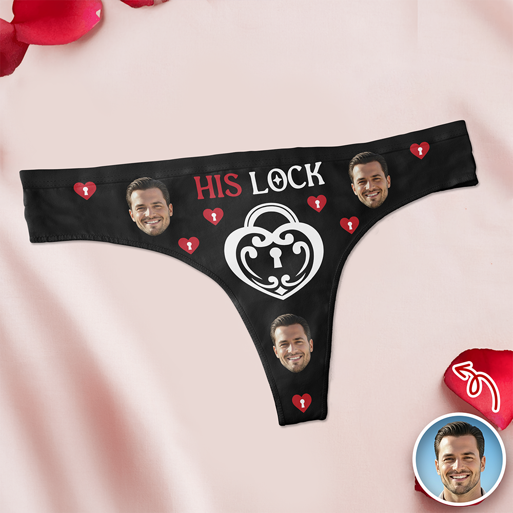 Custom Photo His Lock Underwear, Valentine's Day Birthday Gift for Her HA75 898750