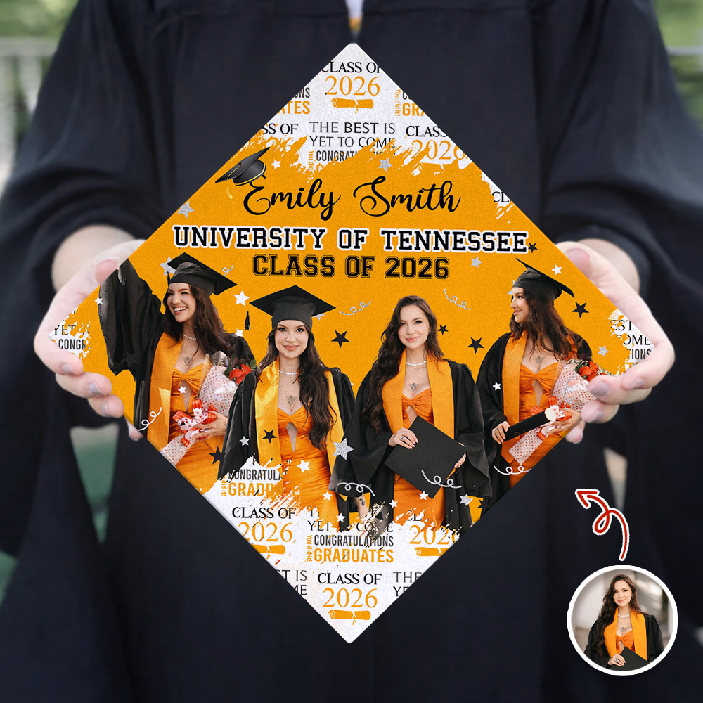 Custom Photo The Best Is Yet To Come Class Of 2026 Graduation Cap Topper HO82 901662