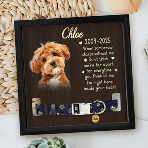 Custom Photo Goodbyes Are Not The End Memorial Square Collar Frame TH10 892719