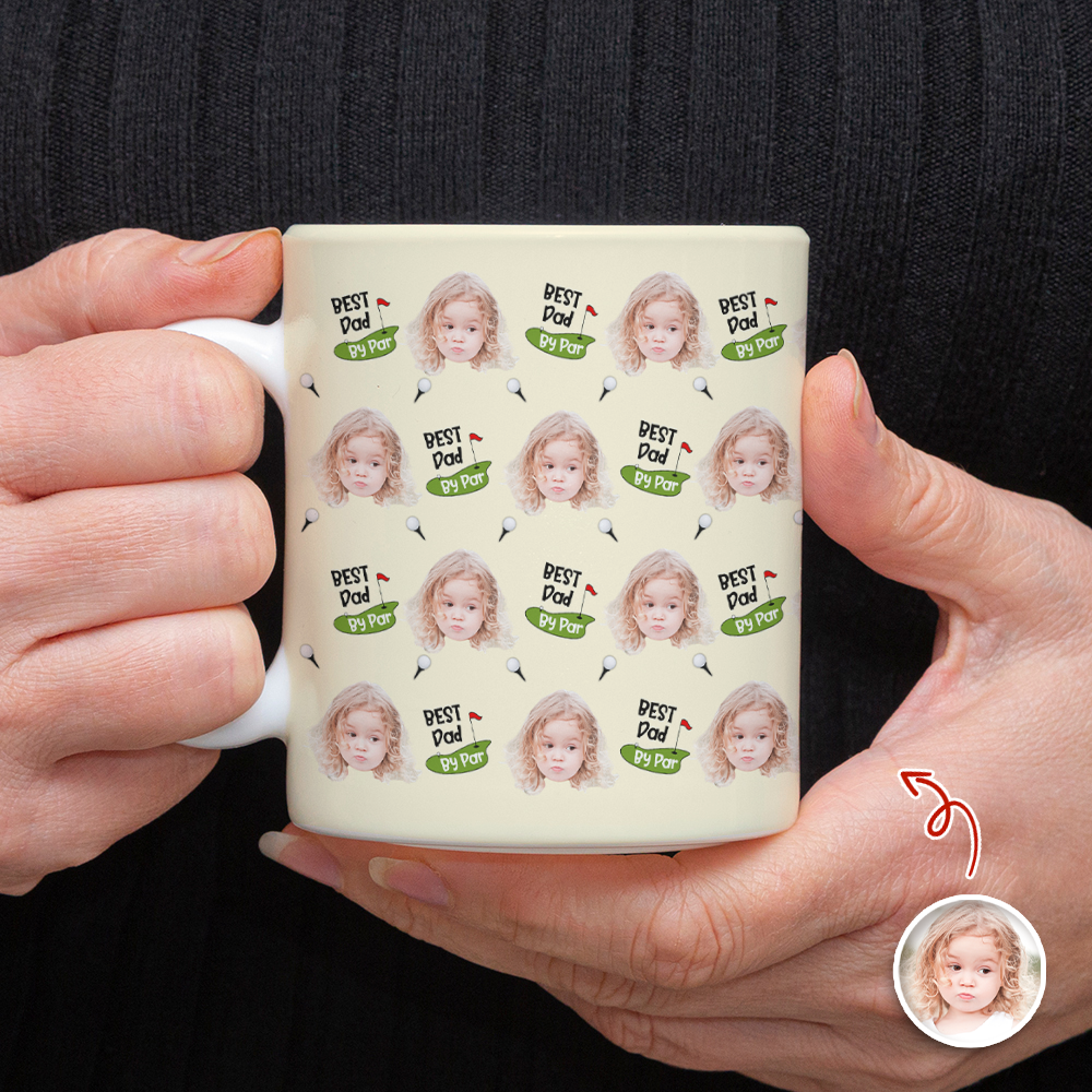 Custom Face Photo Best Dad By Par Funny Mug Father's Day Gifts LM32 669001