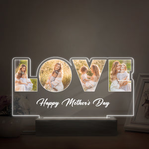 Custom Love Photo Happy Mother's Day Acrylic LED Night Light TH10 892601