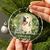 Custom Photo Forever Loved Memorial Glass Ornament HA75 922034