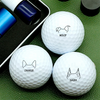 Dog Ears Line Art With Custom Name - Personalized Golf Ball Stamp Box HA75 921972