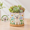 Custom Cute Dog Cat Mosaic Style Photo Plant Pot For Dog, Cat Lovers LM32 670609