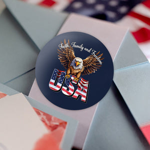 Faith Family And Freedom USA Roll Sticker TH10 898347