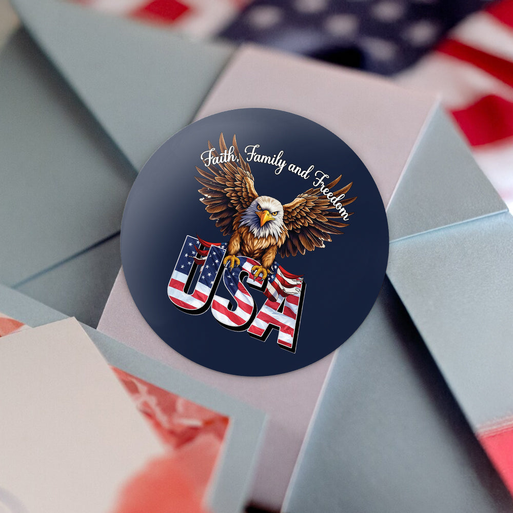 Faith Family And Freedom USA Roll Sticker TH10 898347