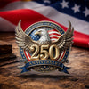 Eagles Flag USA 250th Anniversary Patriotic Acrylic Pin LM32 899529