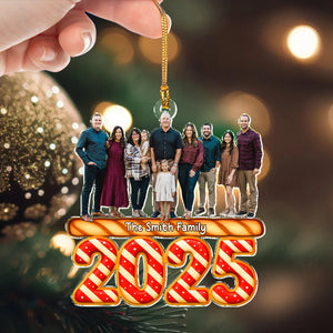 Custom Photo Candy Family Together Christmas Acrylic Ornament HA75 897962