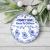 Personalized Family Love Knows No Distance 3D Inflated Effect Ceramic Ornament CH07 899062