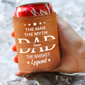Personalized Gift To Dad The Man The Myth The Legend Leather Can Cooler Holder HO82 894092