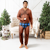 Personalized Funny Hairy Chest Men's Plaid Pattern Underwear Onesie Pajamas HO82 903684