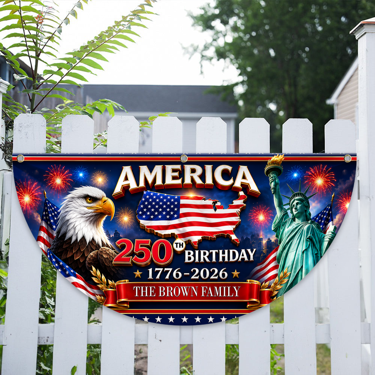Celebrating USA 250th Birthday Non Fan Flag 250 Years Of Freedom Flag CH07 911972