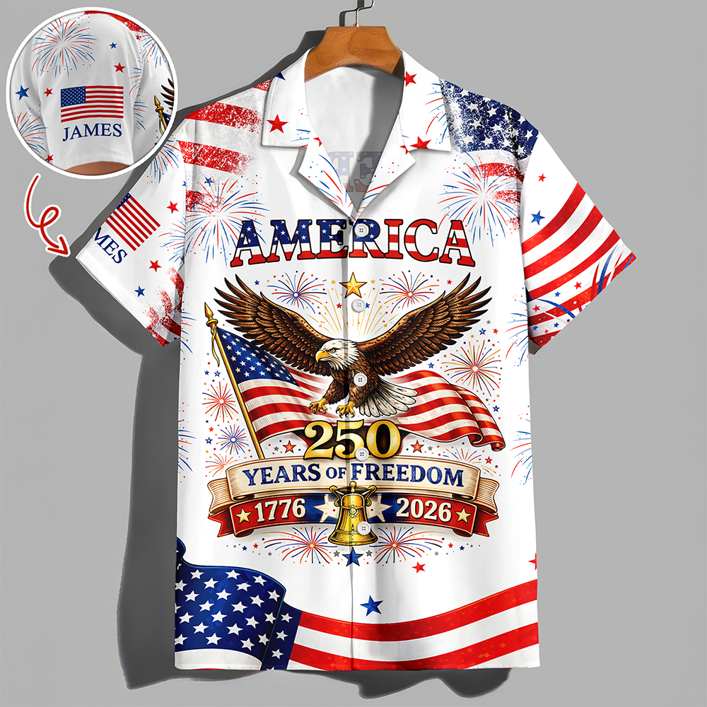 Personalized 250 Years Of Freedom 1776-2026 America Hawaiian Shirt HA75 921094