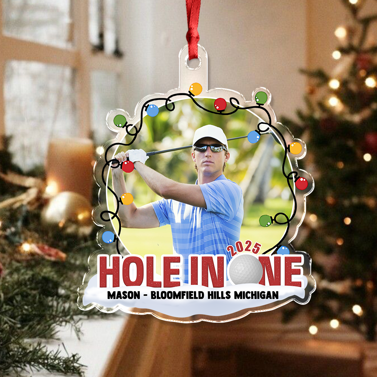 Custom Photo Hole In One - Personalized Acrylic Ornament For Golf Lover CH07 899718
