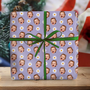 Custom Dog Photo With Icon Wrapping Paper TH10 896709