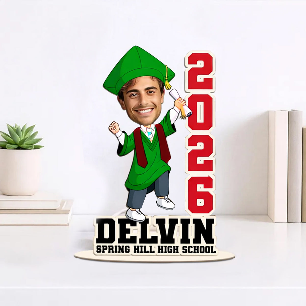 Personalized Funny Face Photo Gift for Class of 2026 Graduation Wooden Stand LM32 899319