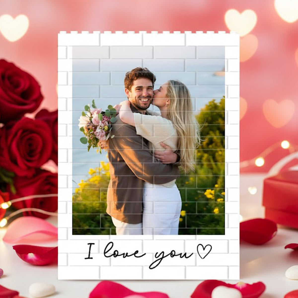 Personalized Couple Photo I Love You Forever Building Brick Blocks LM32 899155