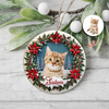 Custom Photo Cat Personalized Ceramic Ornament For Christmas HA75 897068
