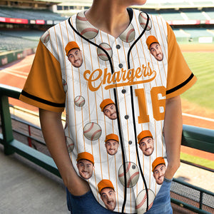 Custom Photo Sport Lovers Baseball Jersey Shirt With Team Name CH07 896178