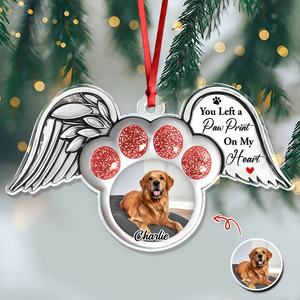 Custom Photo Paw In Heaven Dog Cat Memorial Acrylic Ornament Christmas HO82 894724