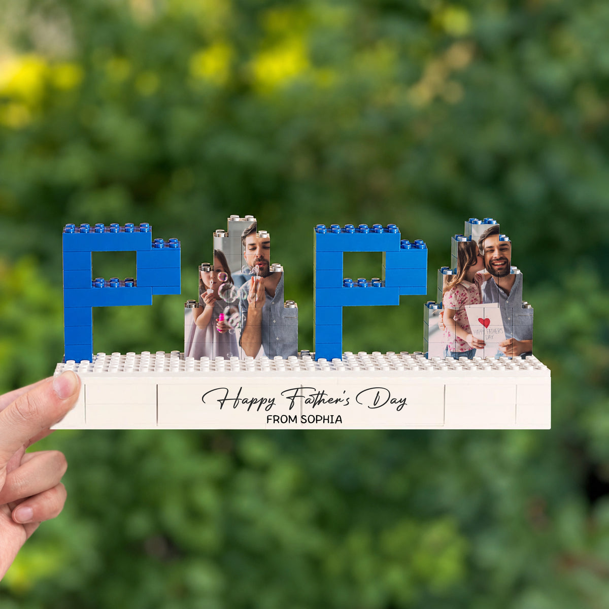 Custom Photo Happy Father's Day Building Brick Blocks - Personalized Gift for Dad CH07 911576