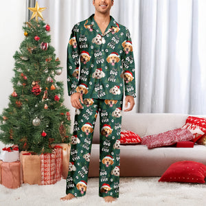 Custom Dog Face Cute Best  Dog Dad Ever Christmas Pajamas LM32 895749