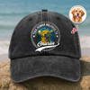 Custom Photo This Human Belongs To Dog Van Gogh Style Washed Denim Baseball Cap HA75 897214