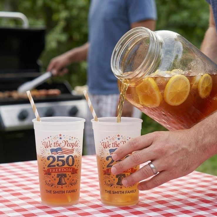 Personalized Family Name We The People USA 250th Anniversary Frosted Cup LM32 899937