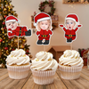 Custom Photo Cute Santa Claus Cupcake Topper Christmas Gift For Family CH07 896356