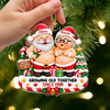 Custom Funny Growing Old Together Acrylic Couple Christmas Ornament Gift For Husband, Wife LM32 670187