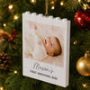 Custom Baby Photo And Name First Christmas Building Blocks Ornament TH10 170817