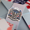 USA 250th Anniversary, 1776-2026 America 250 Emblem Semiquincentennial Roll Sticker HA75 920354
